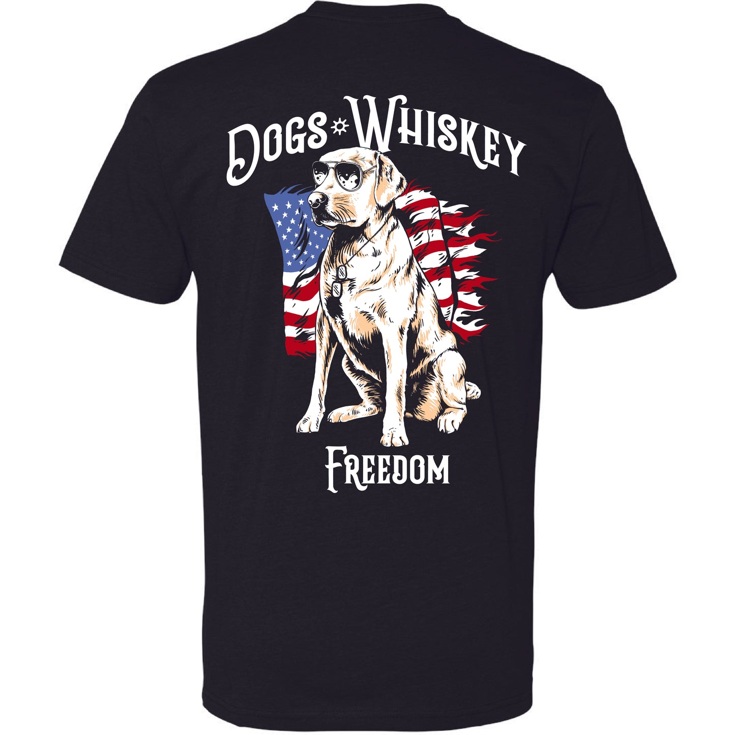 Dogs Whiskey Freedom Tee