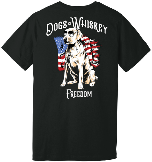 Dogs Whiskey Freedom Tee